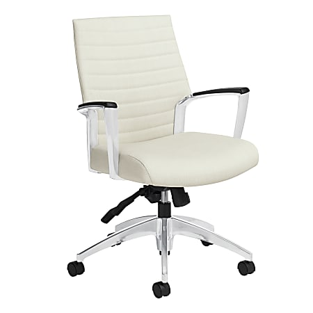 Global® Accord Multi-Tilter Mid-Back Chair, 37 1/2"H x 25"W x 26"D, White