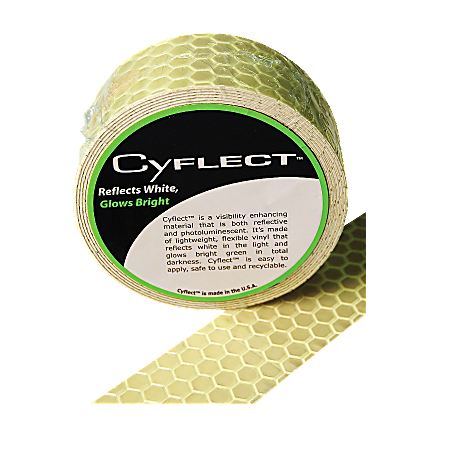 LC Industries Honeycomb Reflective Adhesive Tape, 1 1/2" x 60", Yellow