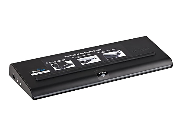 Targus Universal USB 3.0 DV2K Docking Station with Power - USB - 4 x USB Ports - 4 x USB 3.0 - Network (RJ-45) - DVI - DisplayPort - Black - Microphone - Wired