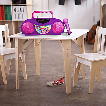 Sakar My Little Pony Portable Radio And Karaoke System With Microphone 4 H x 7 12 W x 2 14 Purple ODP Business Solutions