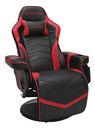 Respawn 900 Racing-Style Bonded Leather Gaming Recliner, Black/Red