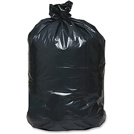Webster Reclaim Heavy-Duty Recyled Can Liners - Large Size - 45 gal - 40" Width x 46" Length - 1.80 mil (46 Micron) Thickness - Black - Plastic - 100/Carton - Can