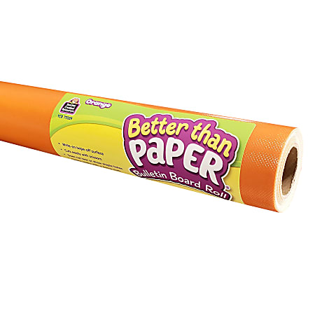 Teacher Created Resources® Better Than Paper® Bulletin Board Paper Rolls, 4' x 12', Orange, Pack Of 4 Rolls