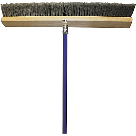 Genuine Joe All Purpose Sweeper - 18" Handle Width - 60" Handle Length - Metal Handle - 1 Each - Gray