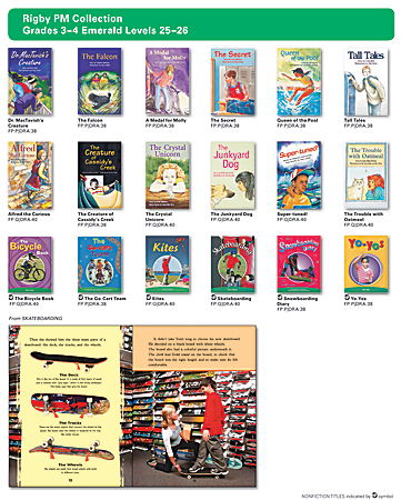 Rigby PM Collection Complete Package, Emerald Levels 25-26, Grades 3-4, 6 Sets Of 18 Titles, 4 Sets Of 1 Title