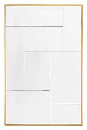 Zuo Modern Multiple Rectangular Mirror, 47 1/4"H x 30 3/4"W x 13/16"D, Gold