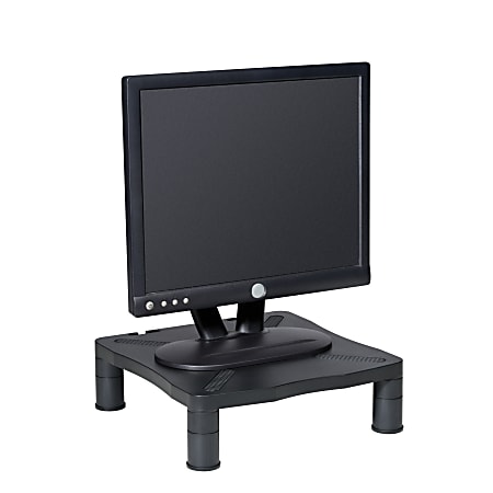 Kelly Monitor/Printer Stand, 4"H x 13 1/2"W x 13 1/4"D, Black