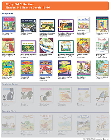 Rigby PM Collection Complete Story Book Package, Orange Levels 15-16, Grades 1-2, 6 Sets Of 18 Titles