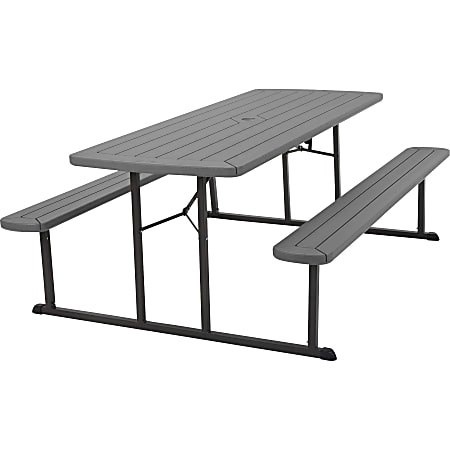 Cosco Folding Picnic Table - For - Table TopTaupe Top - 800 lb Capacity x 72