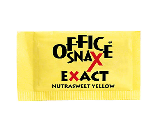 Office Snax Exact Nutrasweet Ylw Sweetener Packs - Packet - 0 lb (0 oz) - Artificial Sweetener - 2000/Carton