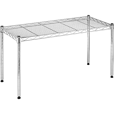 Whitmor Storage Rack - Stackable, Durable, Adjustable Shelf - Chrome - Steel