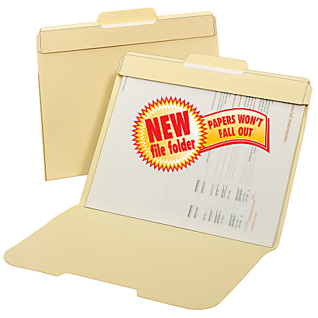 Office Depot® Brand Secure Expanding File Folders, Letter Size, Manila, Pack Of 24