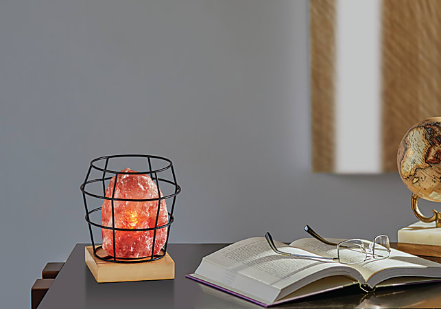 Black himalayan salt lamp on sale