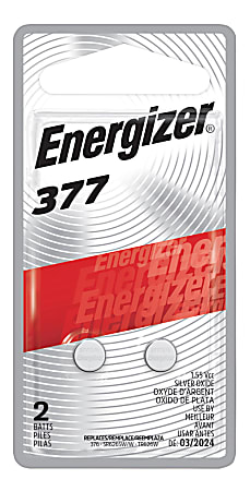 Energizer® Coin Cell Batteries, 377, Pack Of 2