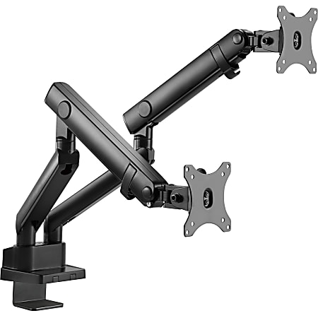 SIIG Aluminum Mechanical Spring Dual Monitor Mount - 17" to 32 - Supports Landscape or Portrait Orientation - CEMT2U12S1