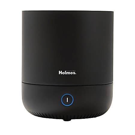 Holmes Ultrasonic 0.36-Gallon Cool Mist Top Fill Antimicrobial Humidifier, 7-1/2”H x 6-1/2”W x 6-1/2”D, Black