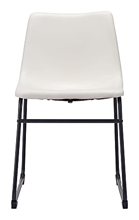 Zuo® Modern Smart Dining Chair, Distressed White/Black