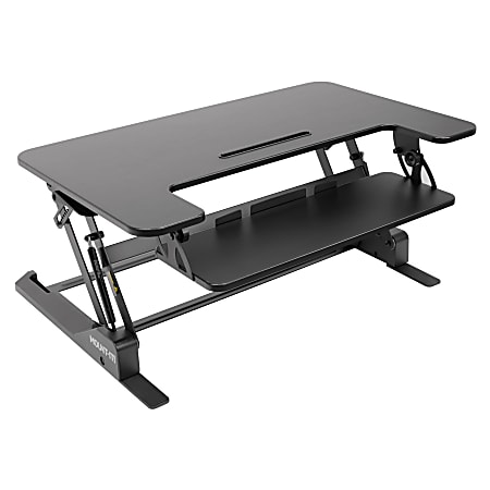 MOUNT-IT! 48 in. Black Extra-Wide Height Adjustable Standing Desk Converter  MI-7925 - The Home Depot