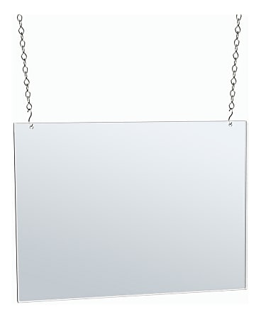 Azar Displays Horizontal Hanging Poster Frame, 17" x 22", Clear