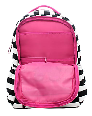 Pink backpack black and white best sale