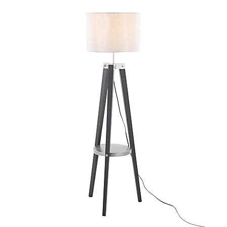 Eurico floor lamp with shelves sales