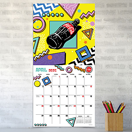 2025 TF Publishing Monthly Wall Calendar 12 x 12 Coca Cola Retro
