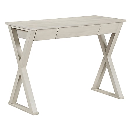 Office Star Marna 40"W Writing Desk With Drawer, Weathered White