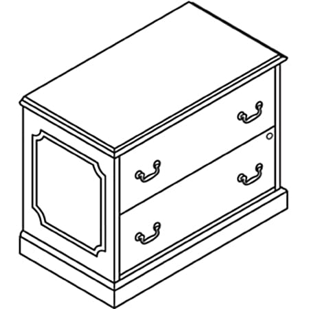 2 Drawer File Cabinet Mahogany