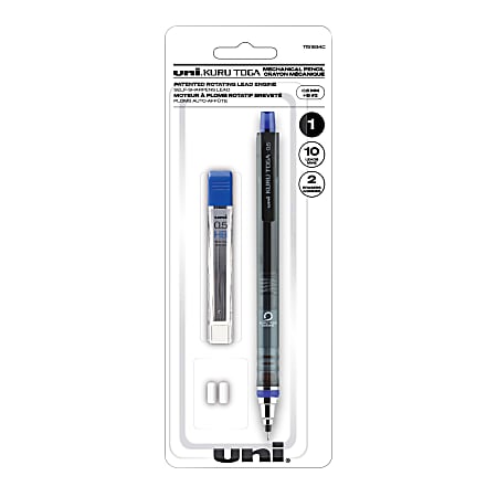 uni-ball® Kuru Toga Mechanical Pencil Starter Set, 0.5 mm, Black/Blue
