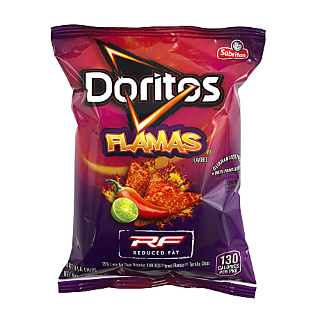 Doritos Reduced Fat Flamas Chips, 1 Oz, Pack Of 72