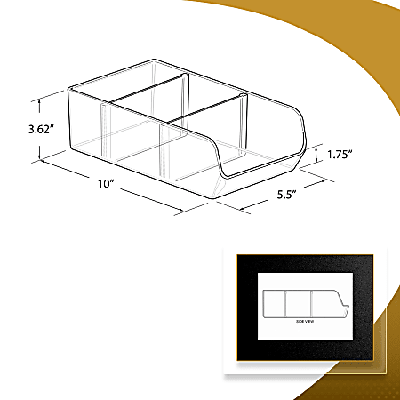 Azar Displays Stackable Storage Bins with Removable Dividers Clear ...