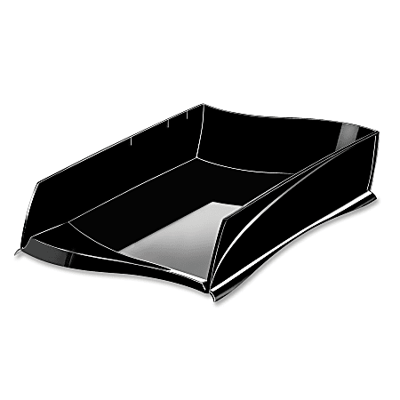 CEP Isis Solid Black Stackable Letter Tray
