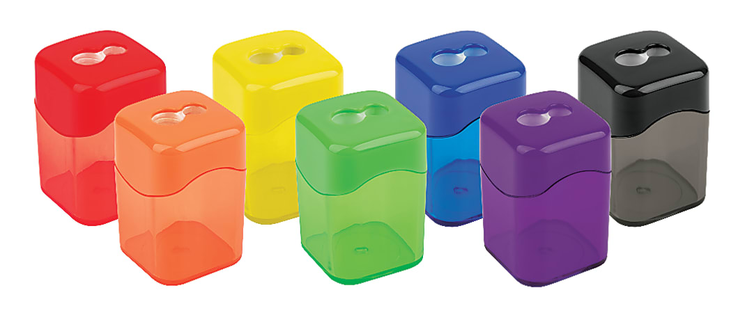 One-Hole Manual Pencil Sharpeners, 4 X 2 X 1, Assorted Colors, 24/pack |  Bundle of 5 Packs