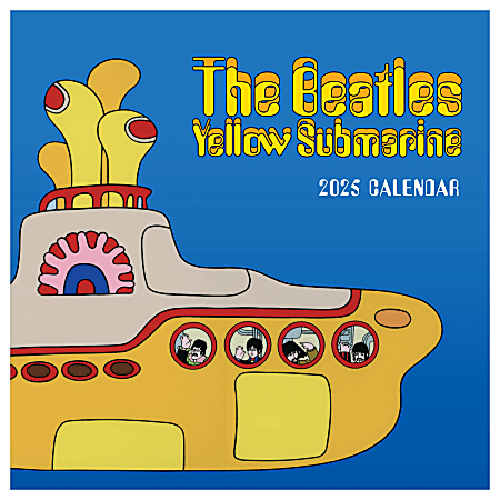 2025 TF Publishing Monthly Wall Calendar, 12” x 12”, The Beatles: Yellow Submarine, January 2025 To December 2025
