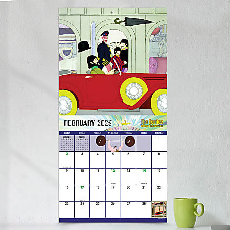 2025 TF Publishing Monthly Wall Calendar 12 x 12 The Beatles Yellow