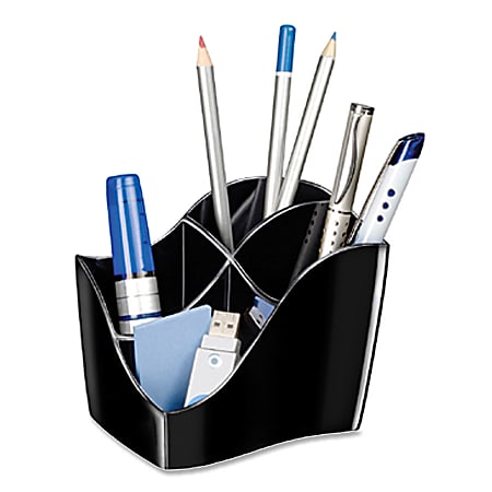 CEP Isis Solid Black Desktop Organizer