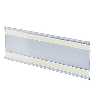 Azar Displays Acrylic Horizontal Adhesive-Back Nameplates, 3"H x 6"W x 3/16"D, Clear, Pack Of 10 Nameplates