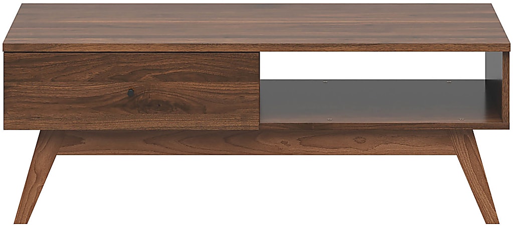 Lifestyle Solutions Worthington Coffee Table With Storage, 17-7/8”H x 43-1/2”W x 23-4/5”D, Walnut