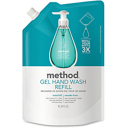 Method® Gel Hand Wash Soap, Waterfall Scent, 33.8 Oz Bottle