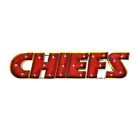 Imperial NFL Lighted Metal Sign, 10" x 45", 90% Recycled, Kansas City Chiefs