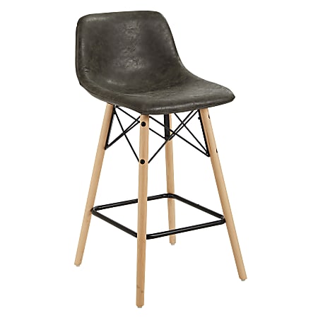 Office Star Allen Counter Stool, Charcoal, Pack Of 2 Stools