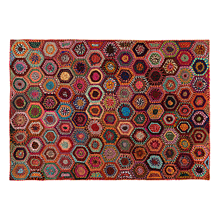 Baxton Studio Adailo Handwoven Fabric Area Rug, 5-1/4' x 7-1/2', Multicolor