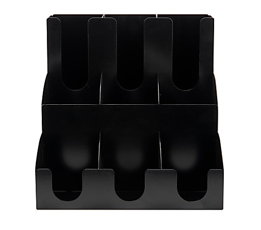 Mind Reader 9-Compartment Multi-Level Organizer, Black