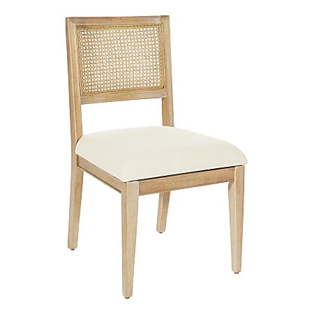 Office Star Alaina Dining Chairs Linen Coastal Wash Set Of 2