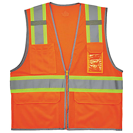 Ergodyne GloWear Safety Vest, 2-Tone, Type-R Class 2, Large/X-Large, Orange, 8246Z