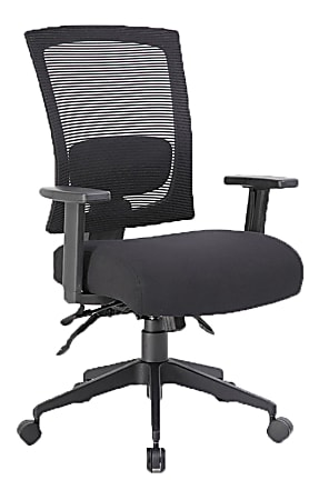 Boss Office Products Mesh-Back 3-Paddle Task Chair, Black/Gray