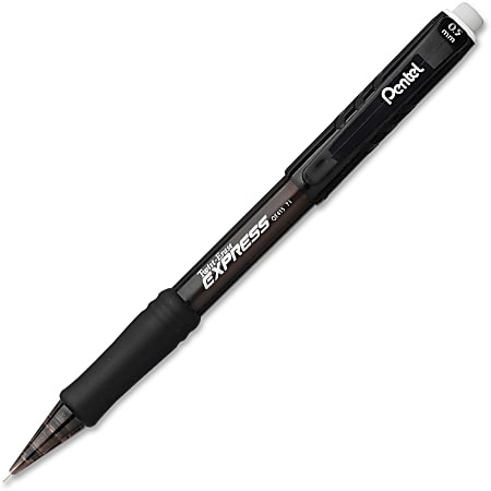Pentel Twist-Erase Express Mechanical Pencil - 0.5 mm Lead - HB - Refillable - Black Barrel - 12 / Box