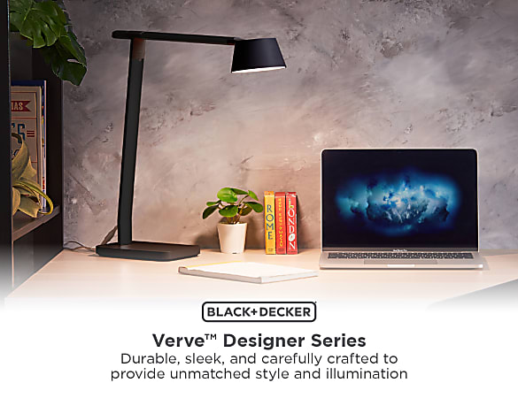 Adler Black Rectangle Table Lamp with USB + Reviews