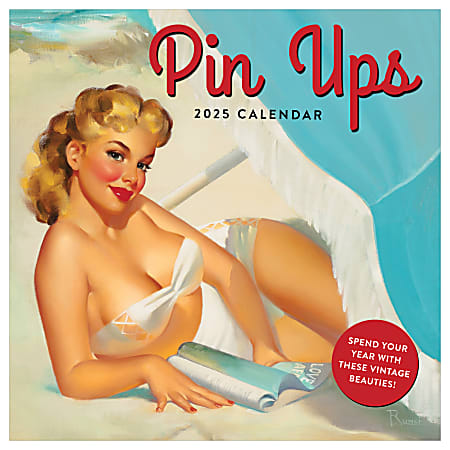 2025 TF Publishing Monthly Wall Calendar, 12” x 12”, PinUps, January 2025 To December 2025