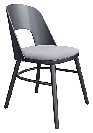 Zuo Modern Iago Wood Dining Chairs, Black, Set Of 2 Chairs